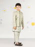 Boy's' Mint Green Jodhpuri, Kurta And Pyjama Set